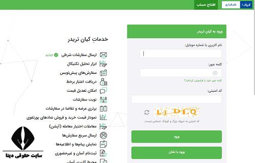 ورود به سایت کارگزاری کیان kian.trade 