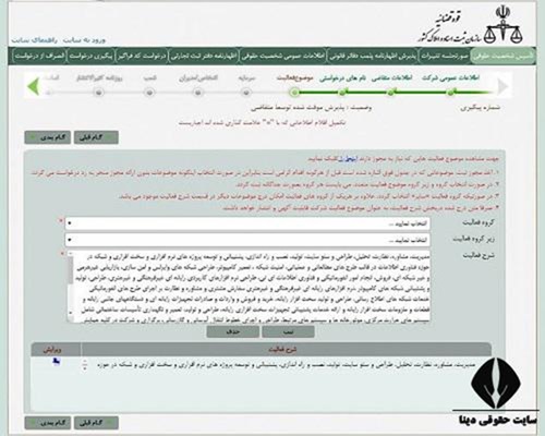  لیست خدمات شرکت خدماتی 